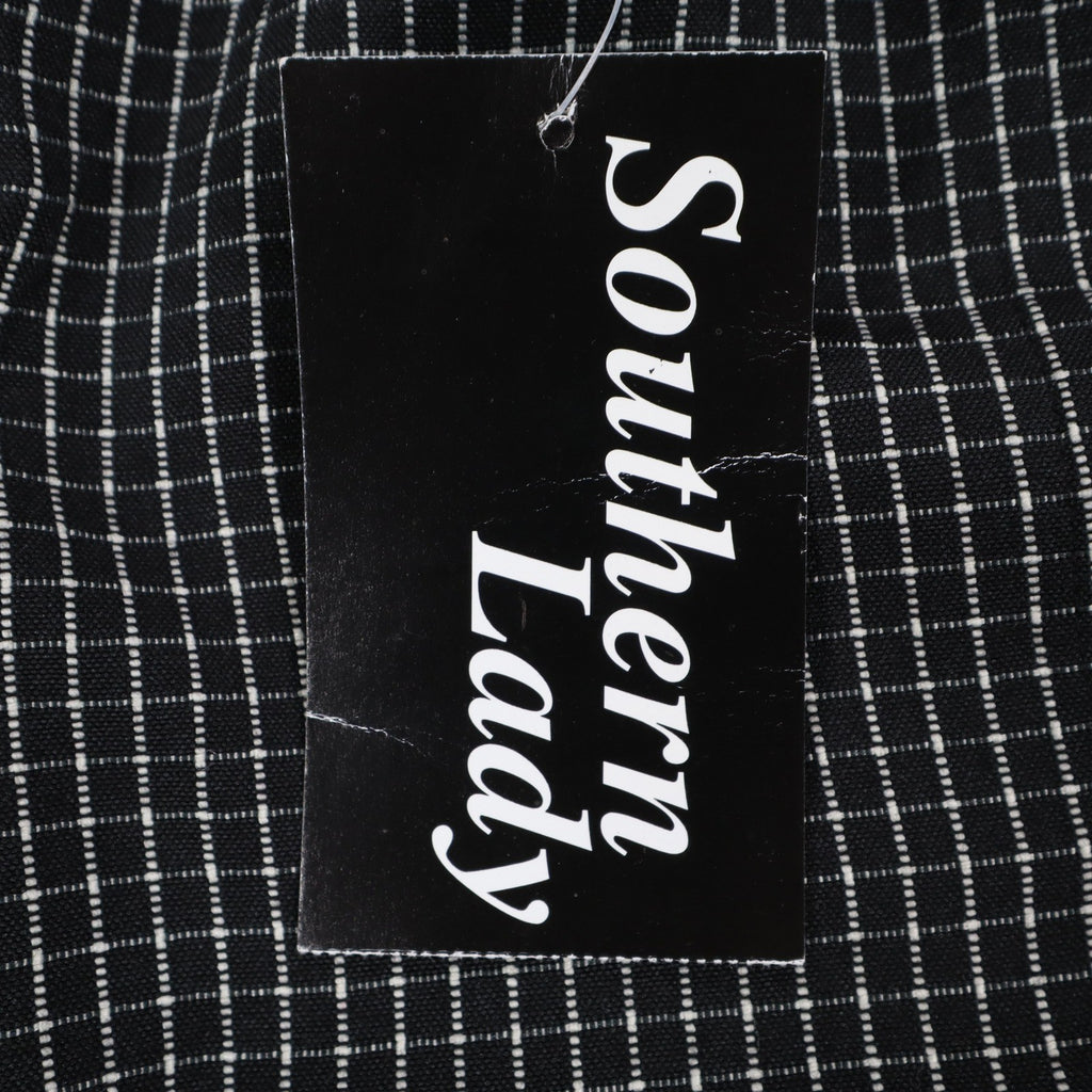 Southern Lady Pants Womens M Black White Windowpane Pull On NWT NOS - take2supply
