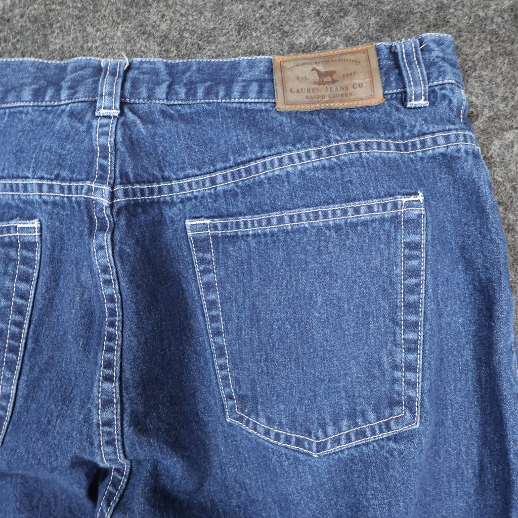 Lauren Jeans Co Ralph Lauren Jeans Womens 14 Blue Cotton Straight Classic Denim - take2supply