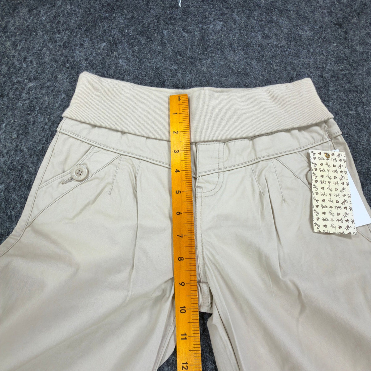 Jolt Y2K Bermuda Shorts Girls 12 Khaki Tan Cotton Stretch NWT New - take2supply