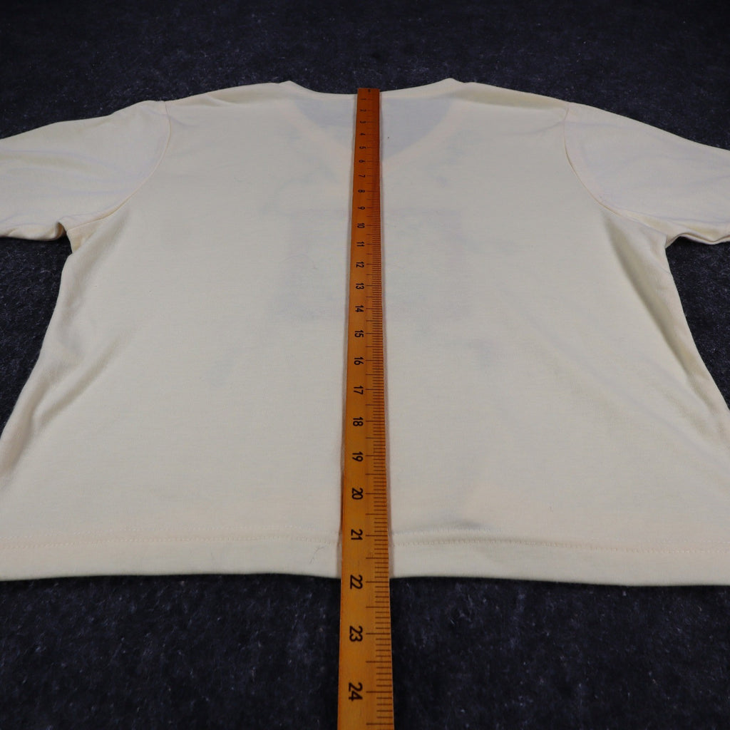 TM Sport by That's Me V-Neck Top Large Vintage Y2K Yellow Floral Embroidered NWT - take2supply