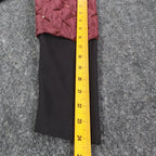 Lanalee Quilted Sequin Jacket Womens Size M Burgundy Black Zip Up Made In Canada - take2supply