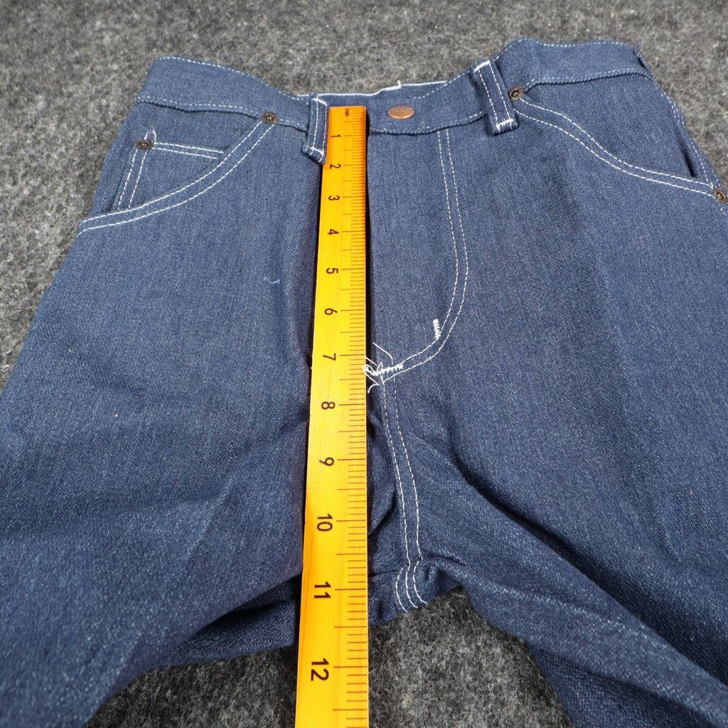 Maverick Straight Leg Jeans Boys 12 Regular Vintage 70s Blue Denim Deadstock USA - take2supply