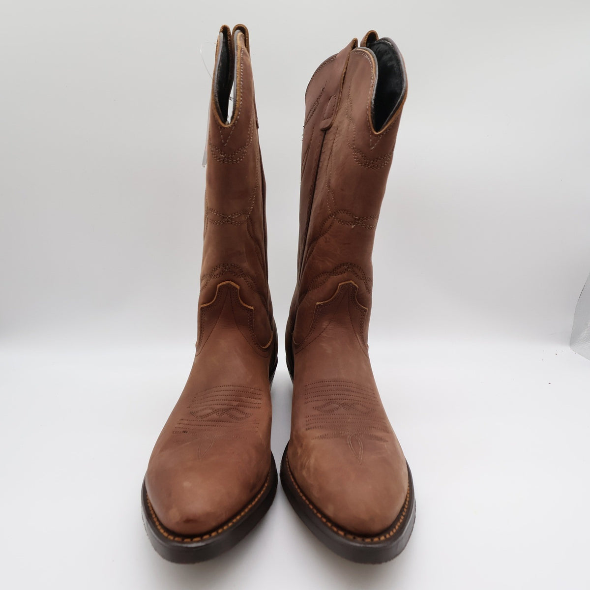 Laredo Western Boots Mens 8.5 D Tan Leather Cowboy Roping 28-1805 NWT - take2supply