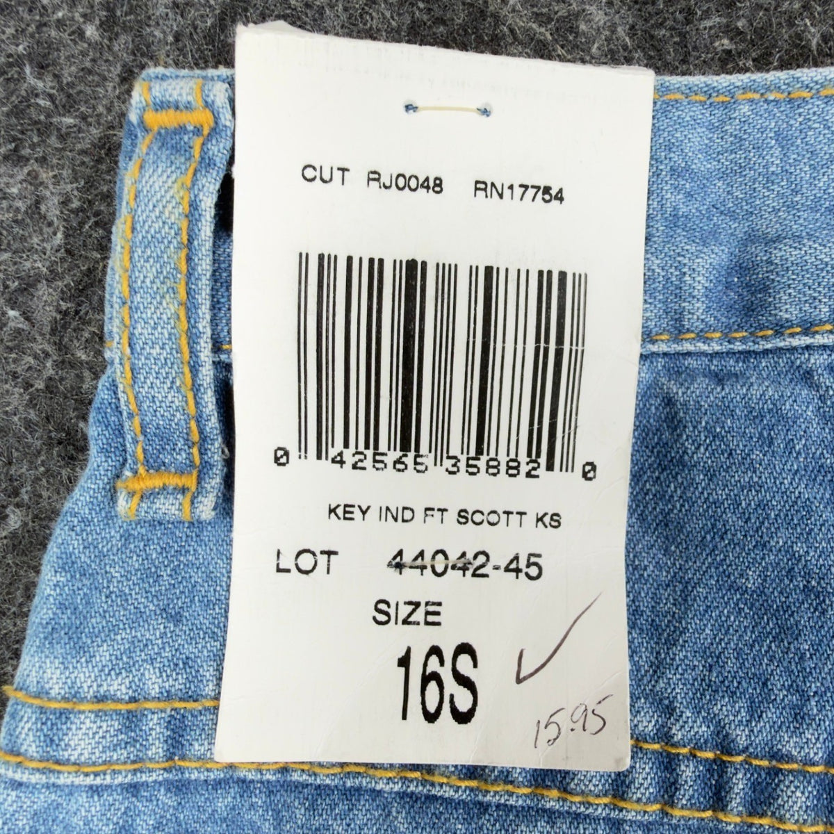 Key Vintage Carpenter Jeans Kids 16S Blue Cotton Denim Deadstock NWT C701 - take2supply