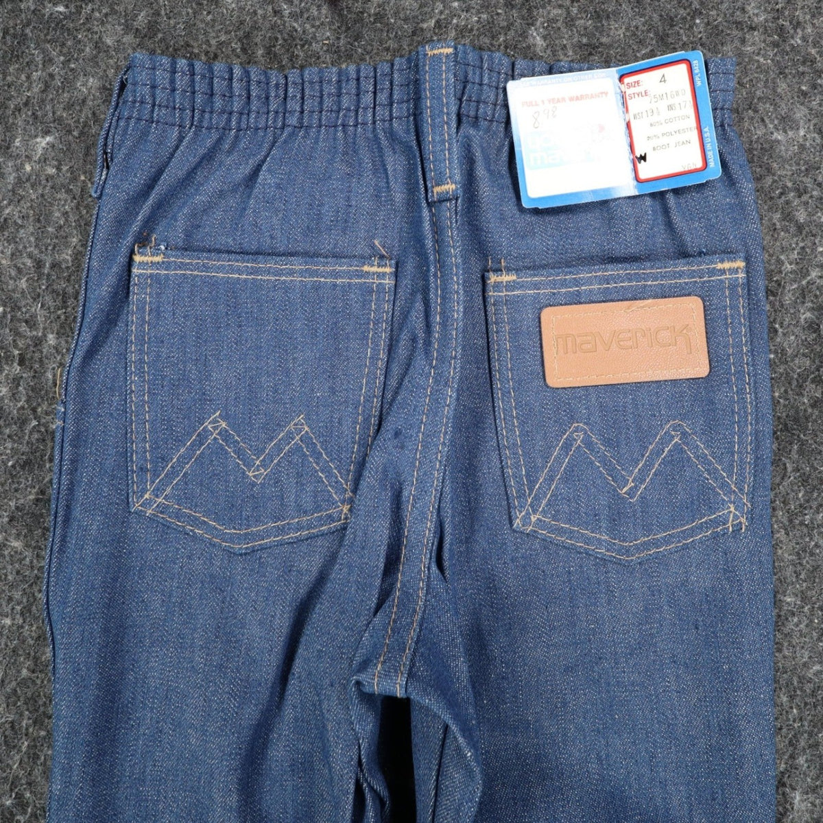 Young Maverick Jeans Size 4 Vintage 70s Blue Denim Bootcut Deadstock USA Made - take2supply