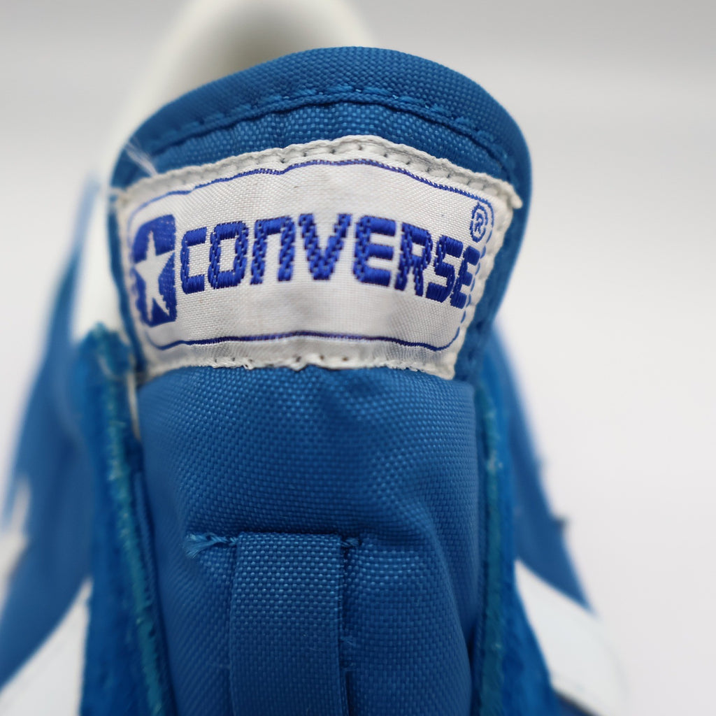 Converse Road Star Boy's Size 3 Vintage 80s Blue Nylon Suede Sneakers Deadstock - take2supply