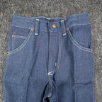 Maverick Jeans Boys 12 Slim 24x27 Vintage 70s Blue Cotton Poly Straight Leg USA - take2supply