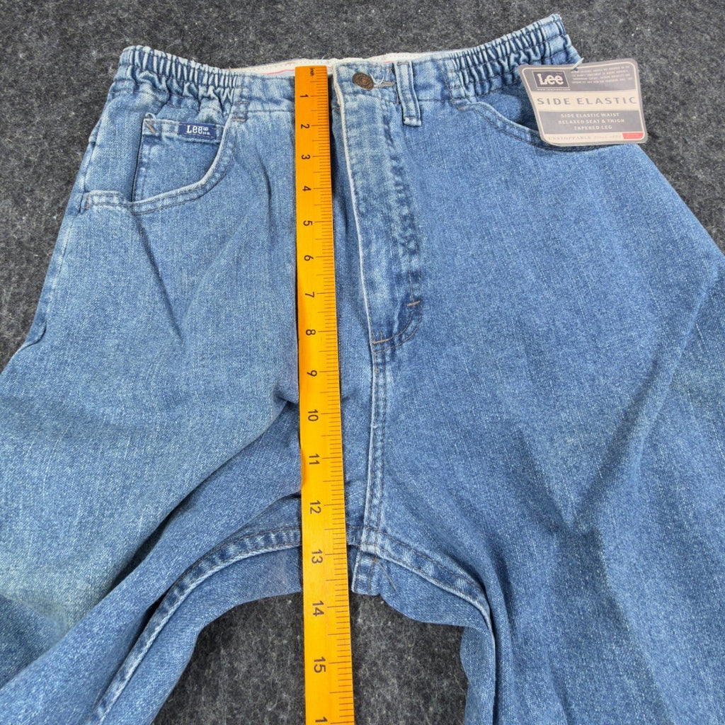 Lee Y2K Side Elastic Jeans Womens 8 Medium Blue Denim NWT Pepper Stone Relaxed - take2supply