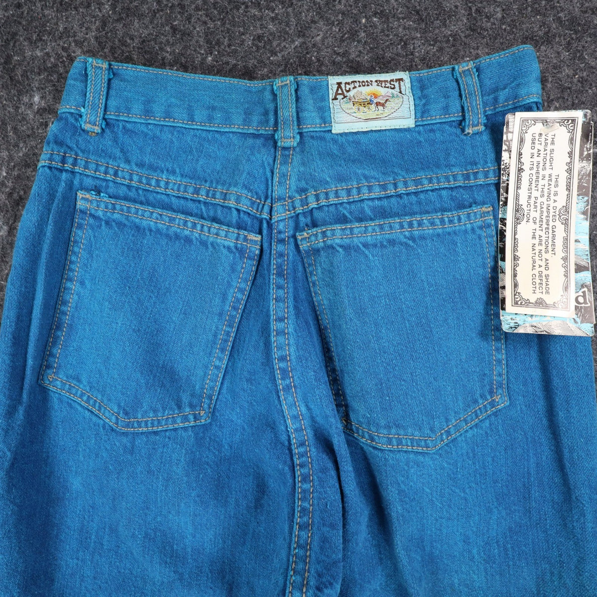Action West Women Size 9 Vintage Stone Washed Blue Cotton Straight Leg Jeans NWT - take2supply