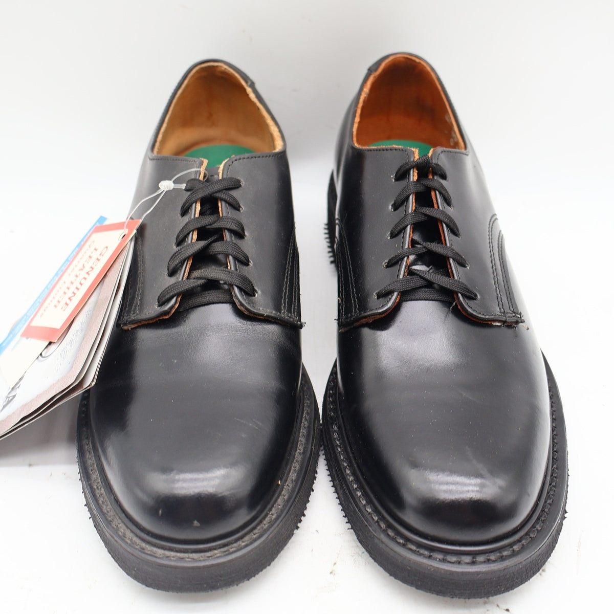 Carolina Oxford Shoes Mens 10 C Vintage Black Leather Plain Toe Made in USA New - take2supply