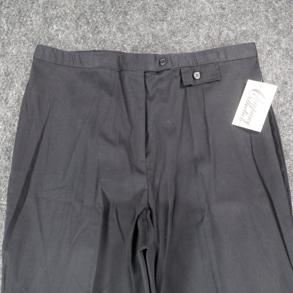 Company Collection Pants Womens 16 Y2K Black Cotton Stretch Straight Leg NWT - take2supply
