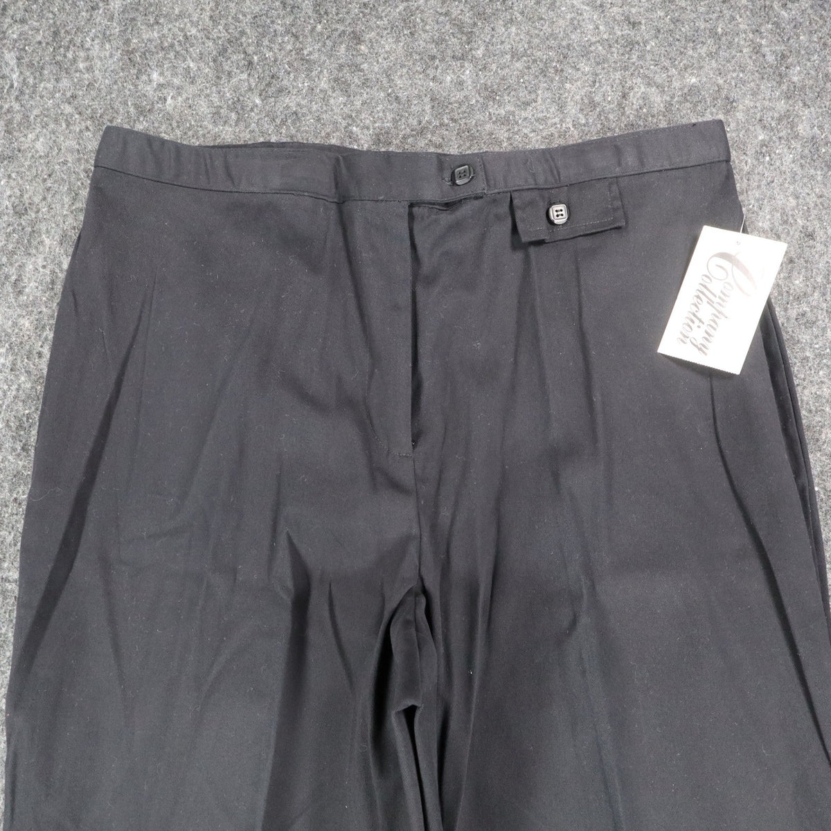 Company Collection Pants Womens 16 Y2K Black Cotton Stretch Straight Leg NWT - take2supply