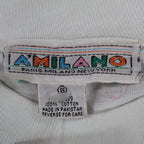 A'Milano Vintage 90s Jazz Graphic Tee Small White Single Stitch Deadstock NWT - take2supply