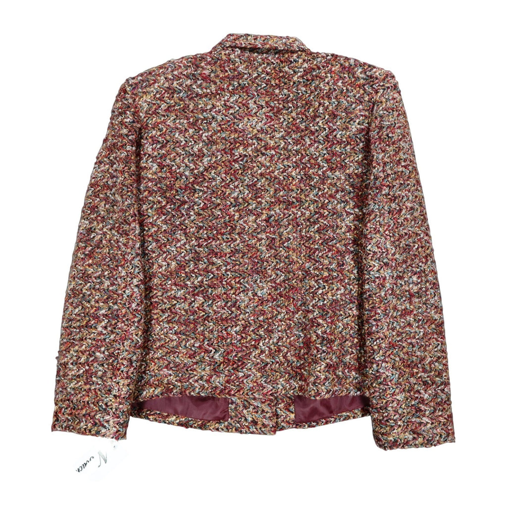 N Touch Womens Size 10 2pc Skirt Suit Set Berry Chenille Jacket & Midi Skirt NEW - take2supply