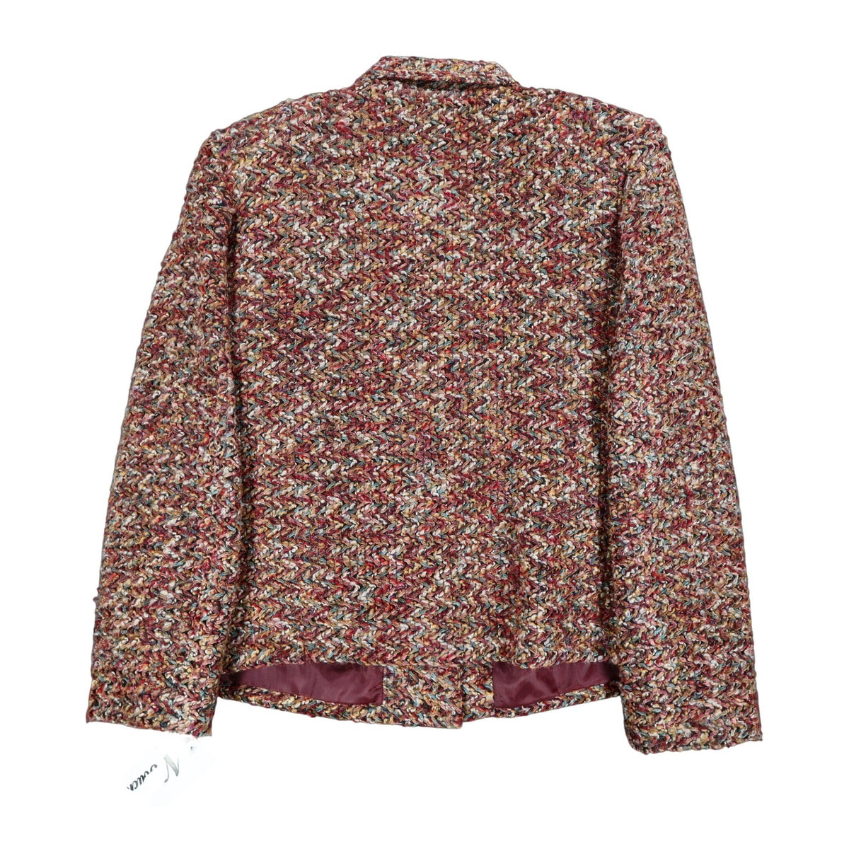 N Touch Womens Size 10 2pc Skirt Suit Set Berry Chenille Jacket & Midi Skirt NEW - take2supply