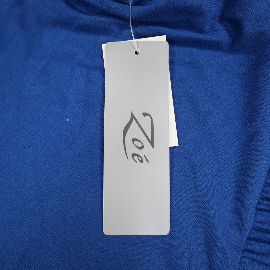 Zoé Ruched Mock Neck Top Womens P/S Blue Rayon Stretch Long Sleeve Canada NWT - take2supply
