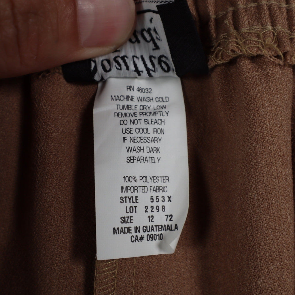 Southern Lady Pants Womens 12 Light Camel Pull On Straight Leg NWT NOS - take2supply