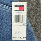Tommy Hilfiger Y2K Carpenter Jeans Boy 20 Blue Cotton NWT Vintage 2003 Deadstock - take2supply