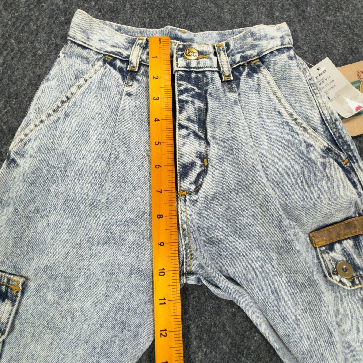 Lee Vintage 90s Airgear Commando Loose Fit Jeans Boys 8 Snow Frost NWT C487 - take2supply