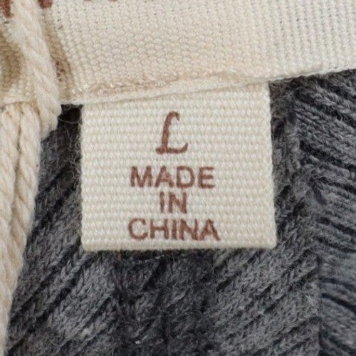 Hem & Thread Top Womens Large Gray Ribbed Lace Cuff Long Sleeve Tee New C797 - take2supply