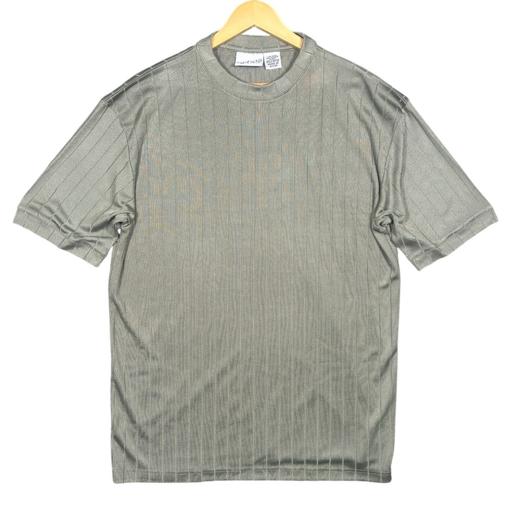 Irvine Park Men's Gray Striped Crew Neck Short Sleeve T-Shirt XL