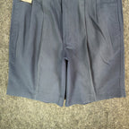 Wolf Mountain Key Shorts Mens 32 Navy Blue 100% Cotton Pleated Vintage USA NWT - take2supply