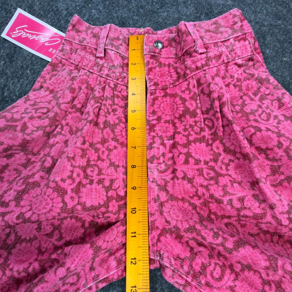 Lee Vintage 80s Floral Casuals Pants Girls 14 Slim Pink USA Made NOS NWT - take2supply