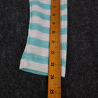 Tribal Jeans Womens M Aqua White Striped Lightweight Hooded Pullover Top NWT - take2supply