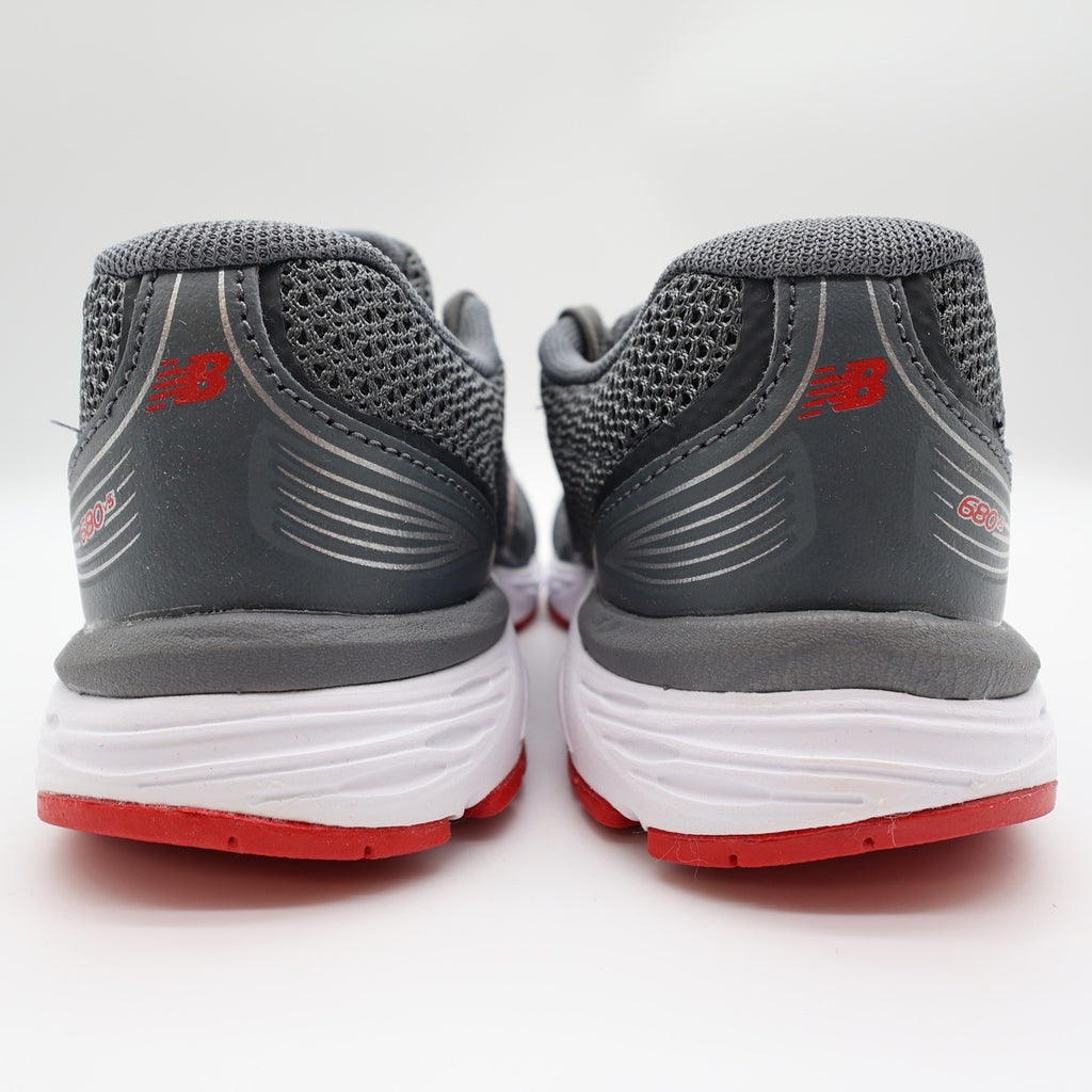 New Balance 680v3 Running Shoes Boys Size 12.5 Grey Red TechRide YP680LR - take2supply