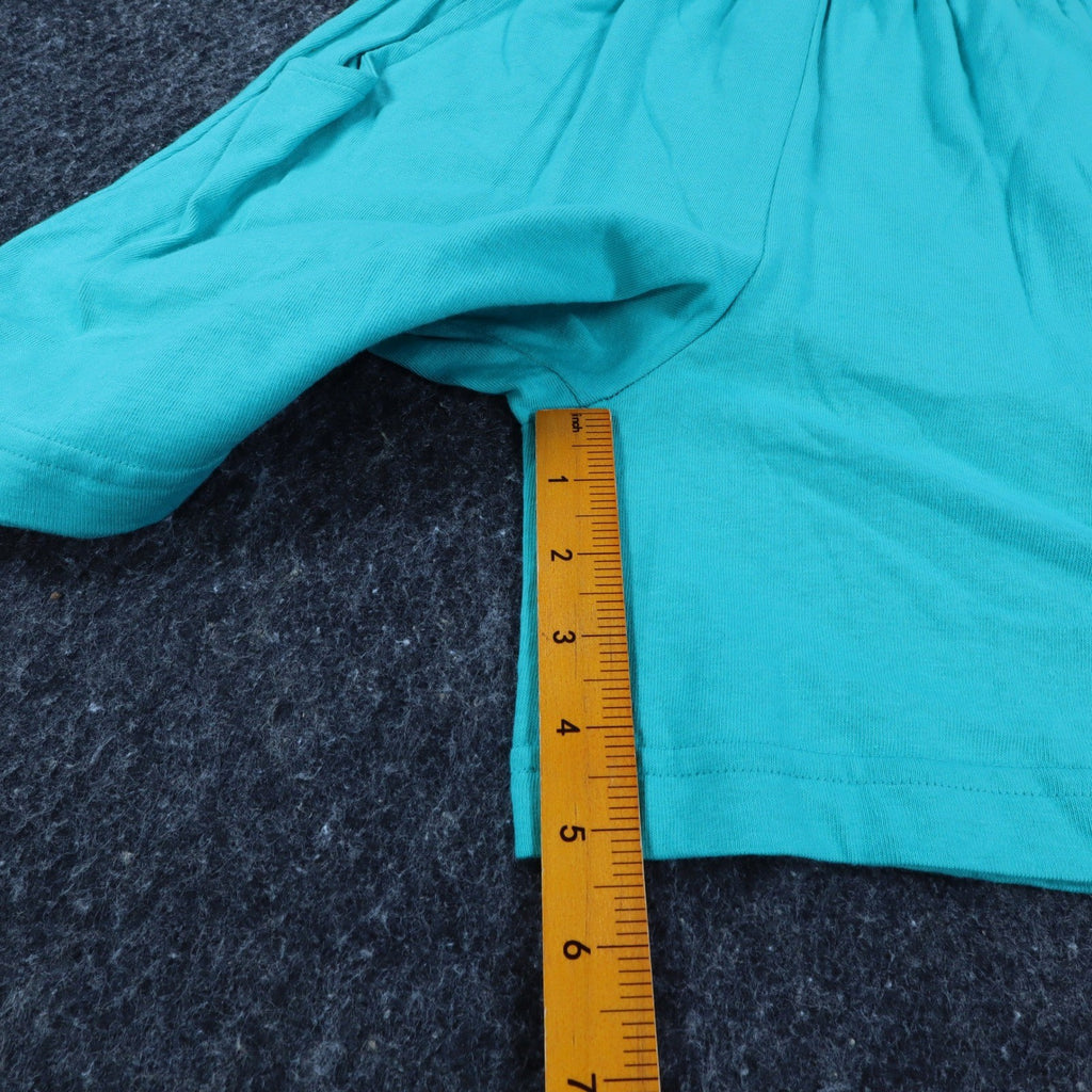 Hang Ten Shorts Womens XS Vintage 90s Teal Green Cotton Knit Made in USA NWT - take2supply