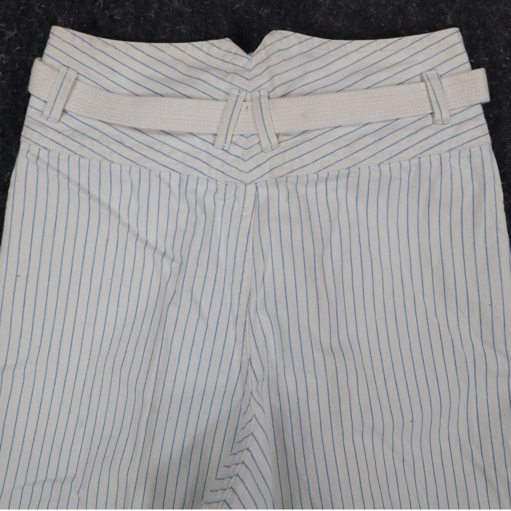 Lee Melbourne Skort Girls 12 Vintage 90s White Blue Stripe Cotton Loose Fit NWT - take2supply