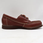 Wrangler Boat Shoes Mens 7.5M Vintage Brown Leather Moc Toe New In Box - take2supply