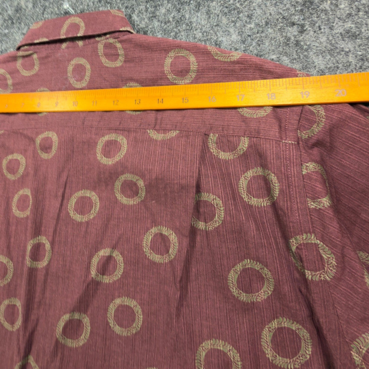 Geoffrey Beene Y2K Circle Print Shirt Mens M Burgundy Cotton NWT New - take2supply