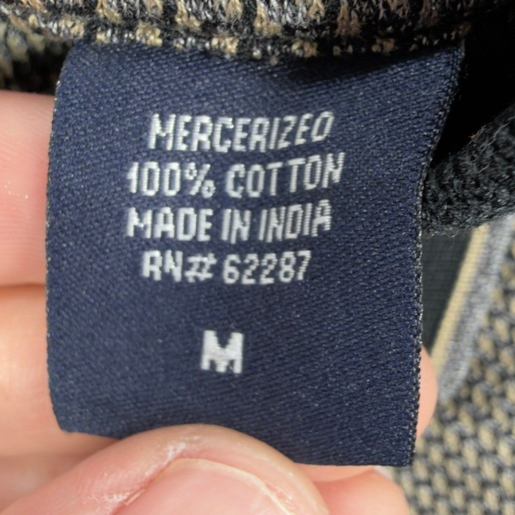 Winner Mate Vintage 90s Knit Polo Shirt Mens M Tan Black Mercerized Cotton NWT - take2supply