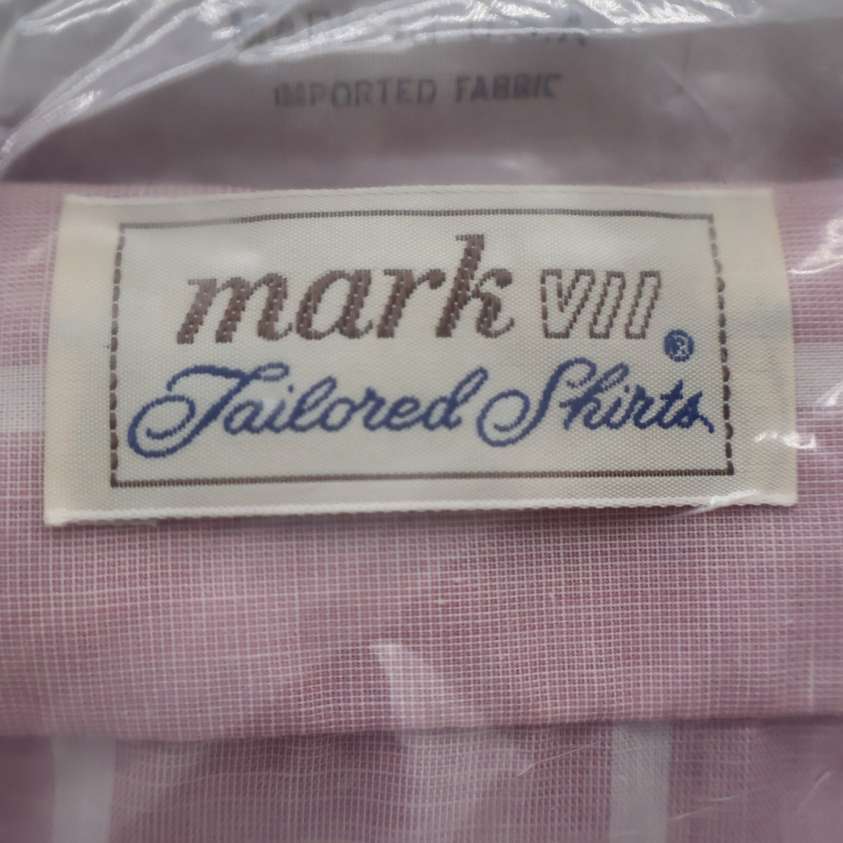 Mark VII Dress Shirt Mens 15.5 32/33 Vintage Pink Striped Contrast Collar USA - take2supply