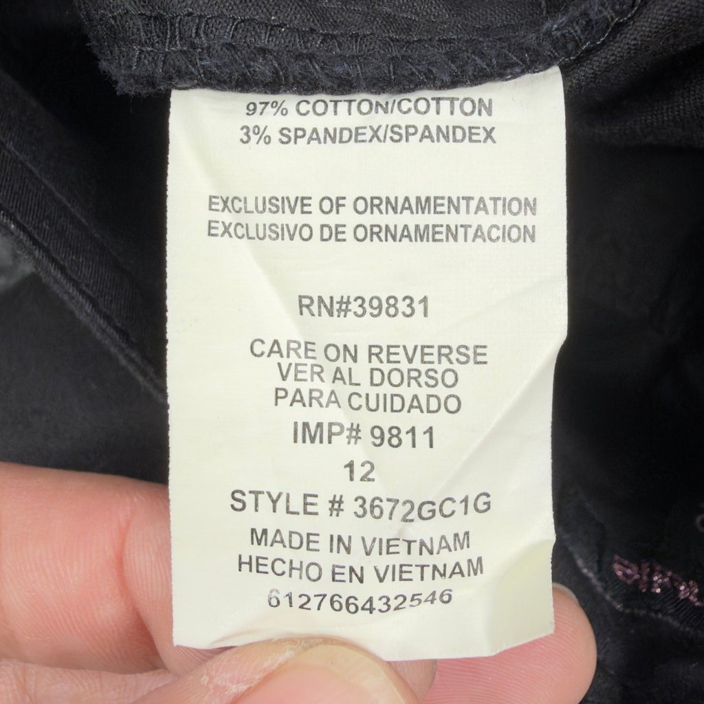 My Michelle Y2K Flare Pants Girls 12 Black Stretch Low Rise NWT Deadstock - take2supply