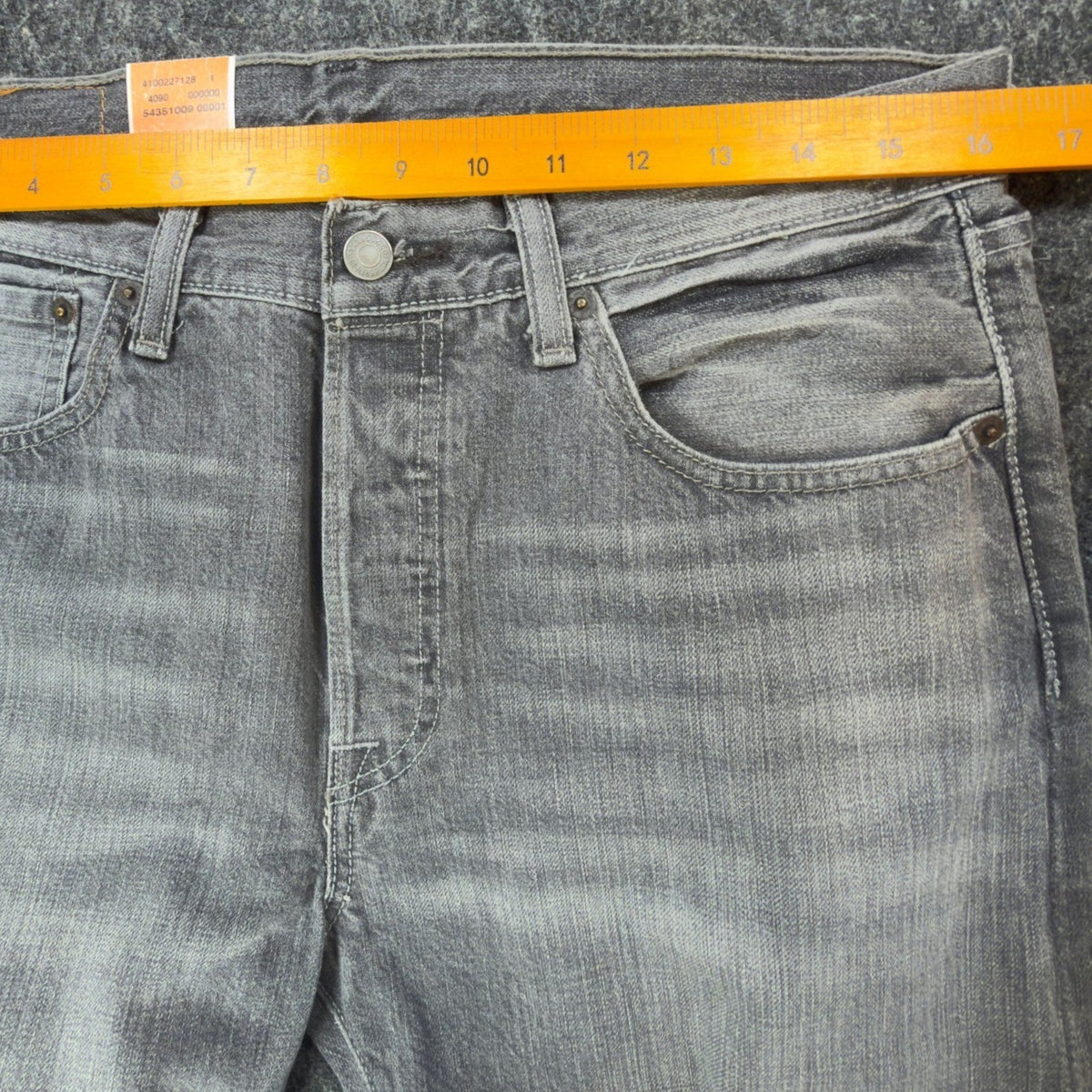 Levi's 501 Original Fit Jeans Mens 32x36 Gray Denim Straight Leg NWT C109 - take2supply