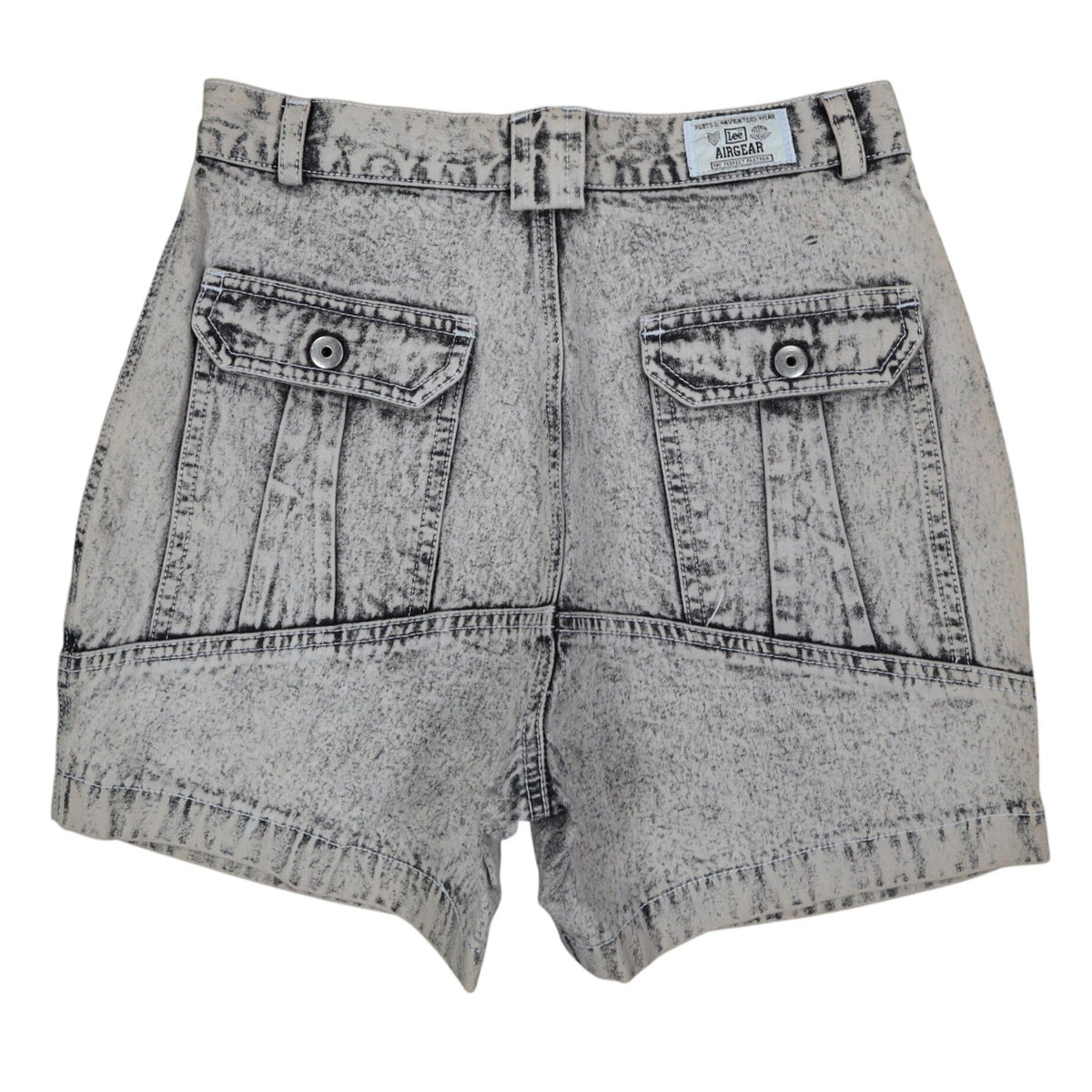 Lee Trekker Shorts Boys 12 Vintage 90s Black Acid Wash Relaxed Fit Cotton NWT - take2supply