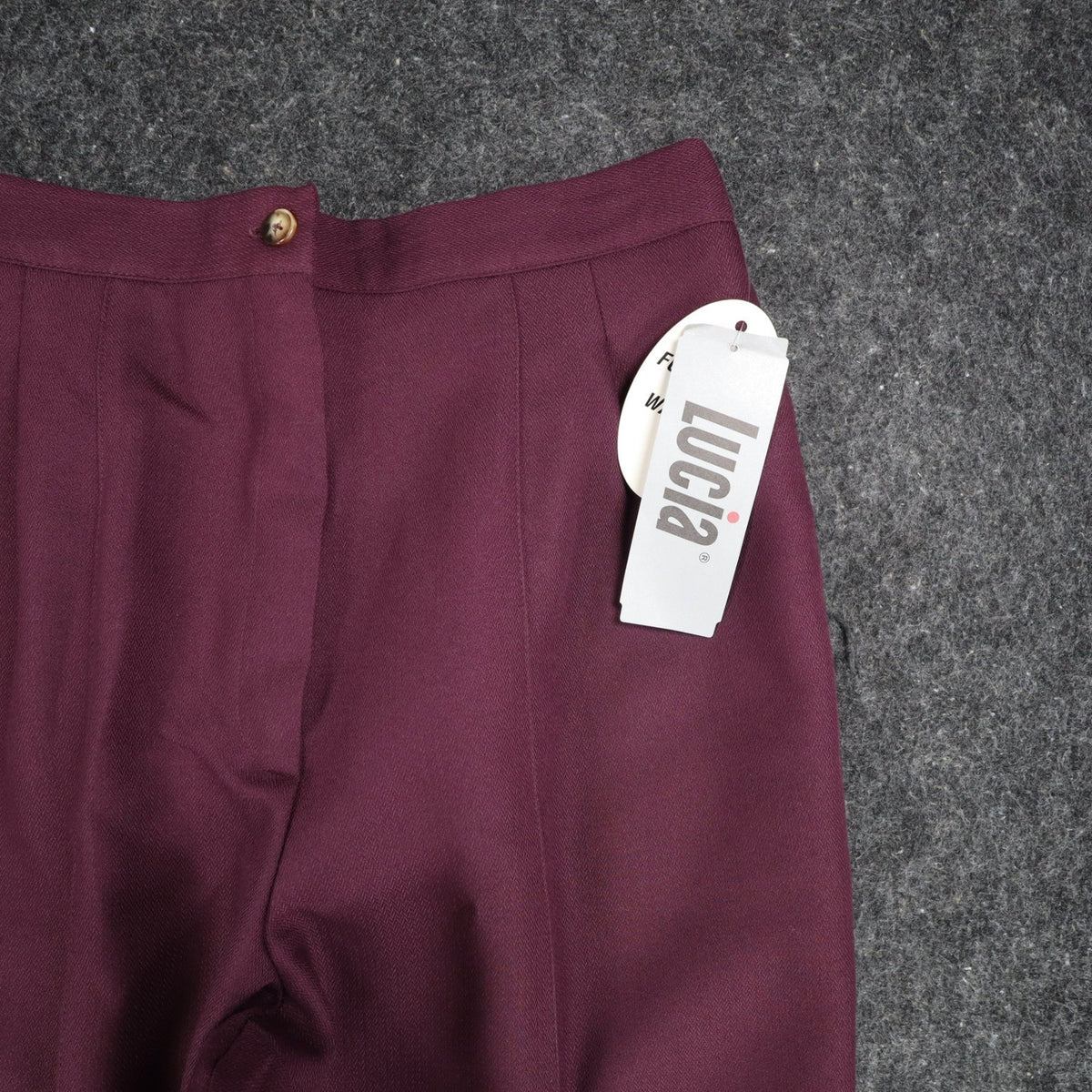 Lucia Dress Pants Womens 10 Burgundy Falling Leaves Crepe Lined High Rise New - take2supply