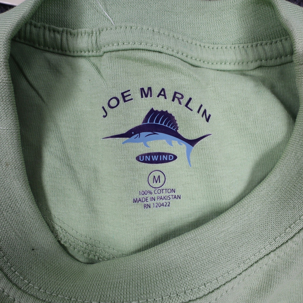 Joe Marlin Pocket T-Shirt Mens Medium Green Cotton Embroidered Logo JMKS-1869 - take2supply