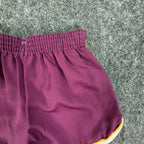 Vintage 80s Dolphin Shorts Baby 9 Months Purple Yellow White Retro Gym New - take2supply