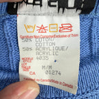 Excelsior Vintage 90s Ribbed Knit Sweater Mens Medium Blue Cotton Excellent - take2supply