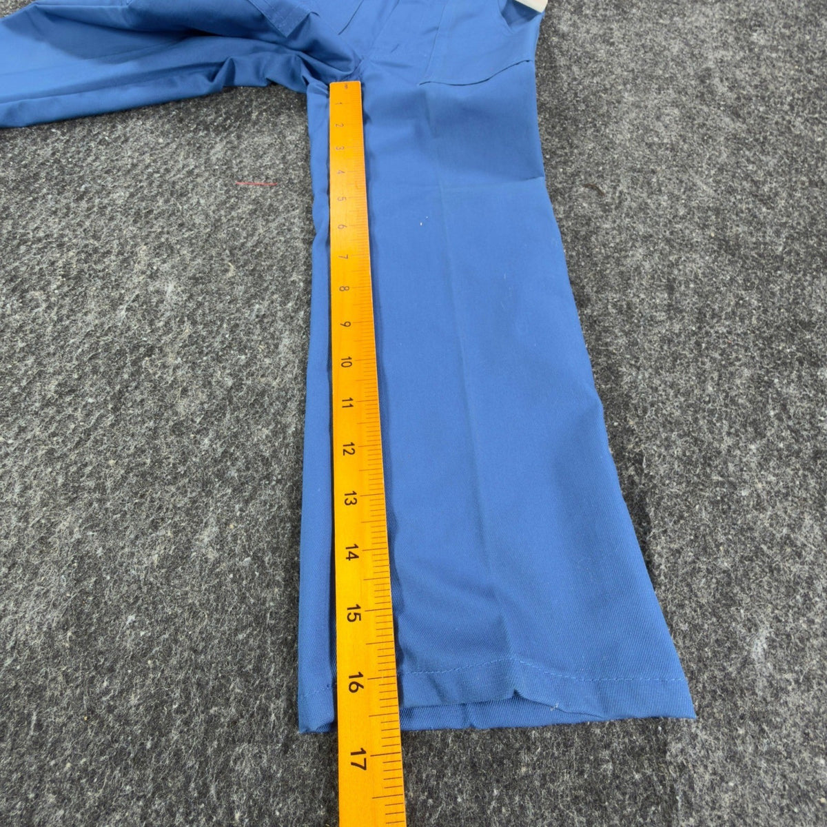 Vintage 70s Kids Trousers Boys 5 Slim Royal Blue Poly Cotton NWT C546 - take2supply