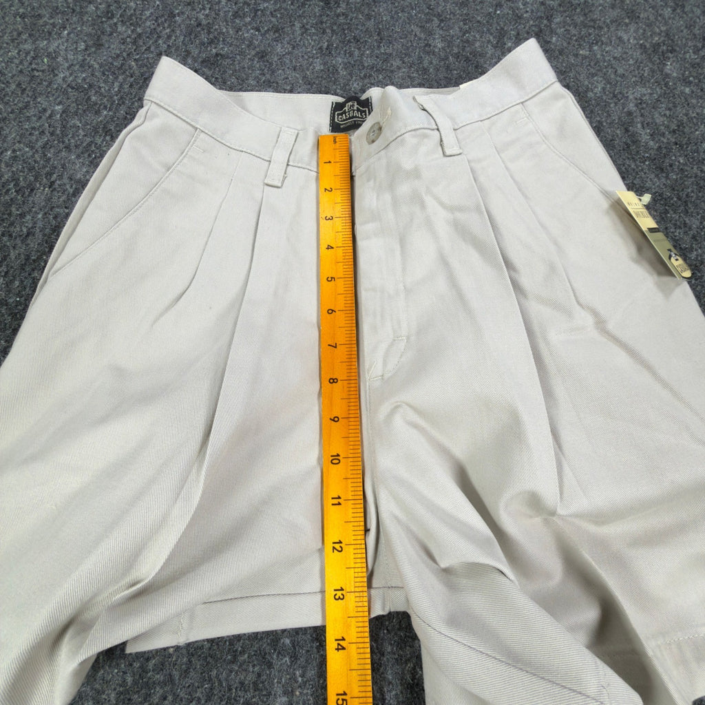 Lee Vintage 90s Pleated Shorts Womens 8P Beige Cotton NWT - take2supply