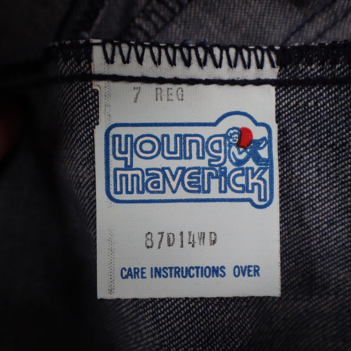 Vintage Young Maverick Boys Jeans 7 Regular Blue Flare Leg USA NWT - take2supply