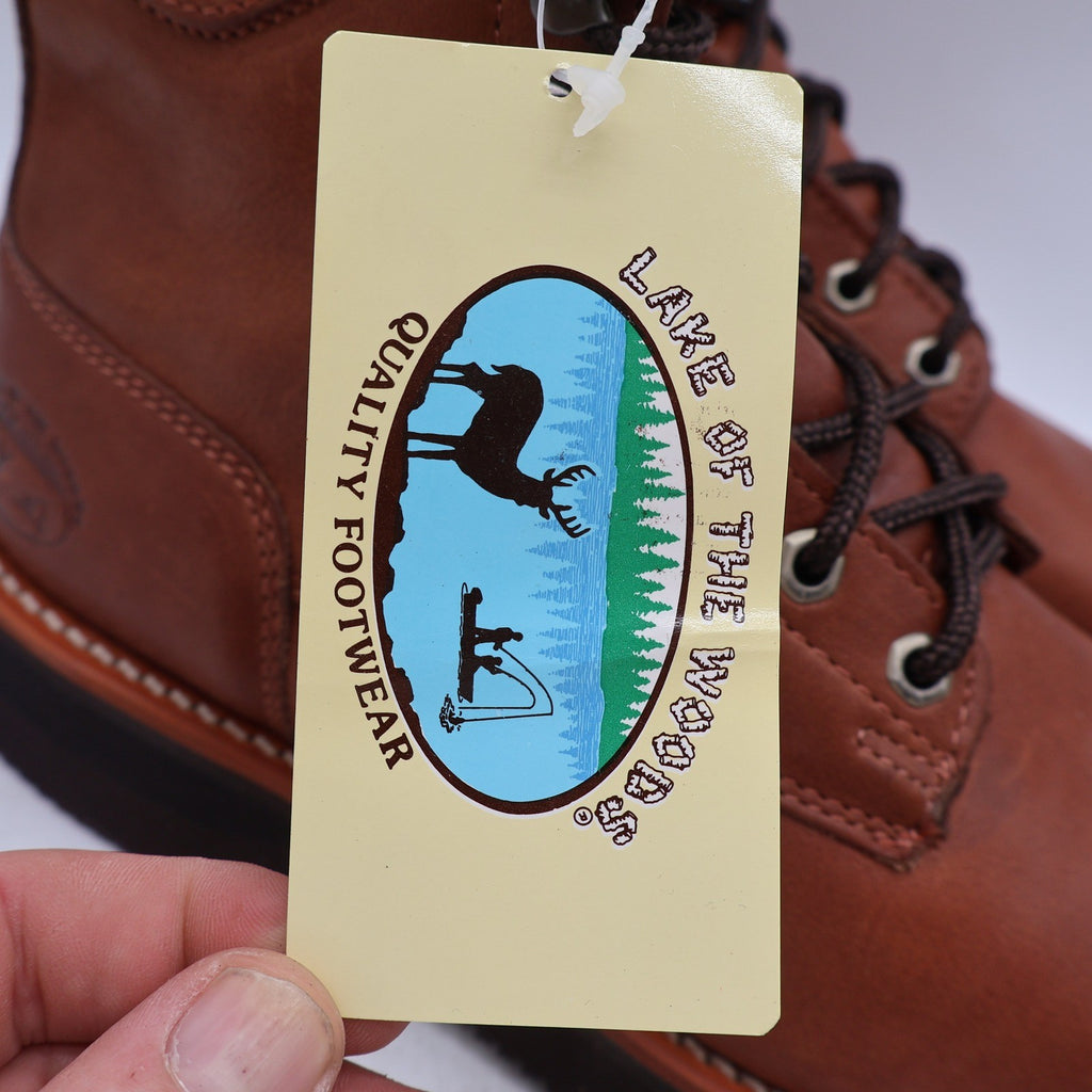 Lake of the Woods 3900 Work Boots Mens 10.5 D Vintage Brown Leather Lace Up New - take2supply