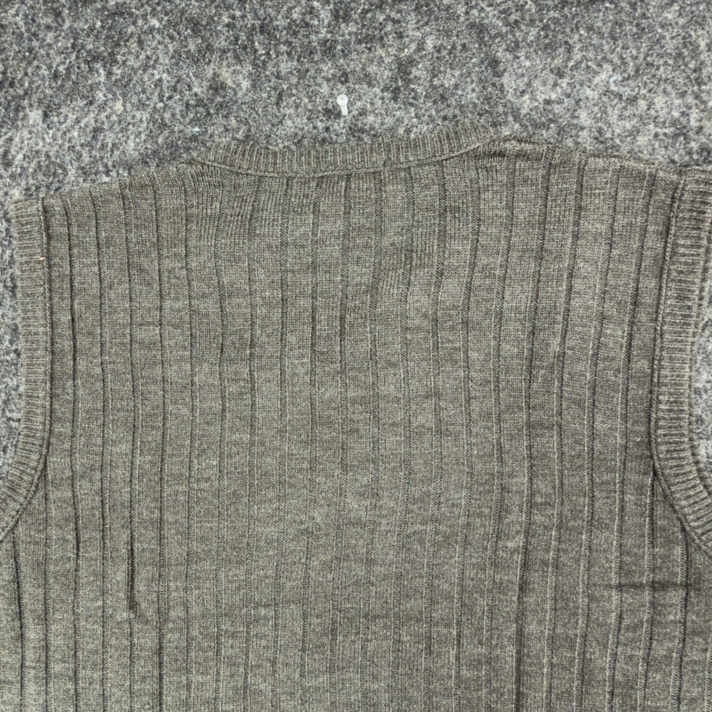 D'Avila Sweater Vest Mens XXL Gray Ribbed V-Neck Acrylic NWT C530 - take2supply