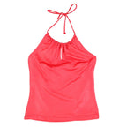 A. Byer Halter Support Tank Womens Medium Y2K Red Stretch Built-in Bra USA NWT - take2supply