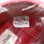 Bud Berma Weekender Plaid Shirt Mens Medium Vintage Red Cotton Blend Deadstock - take2supply