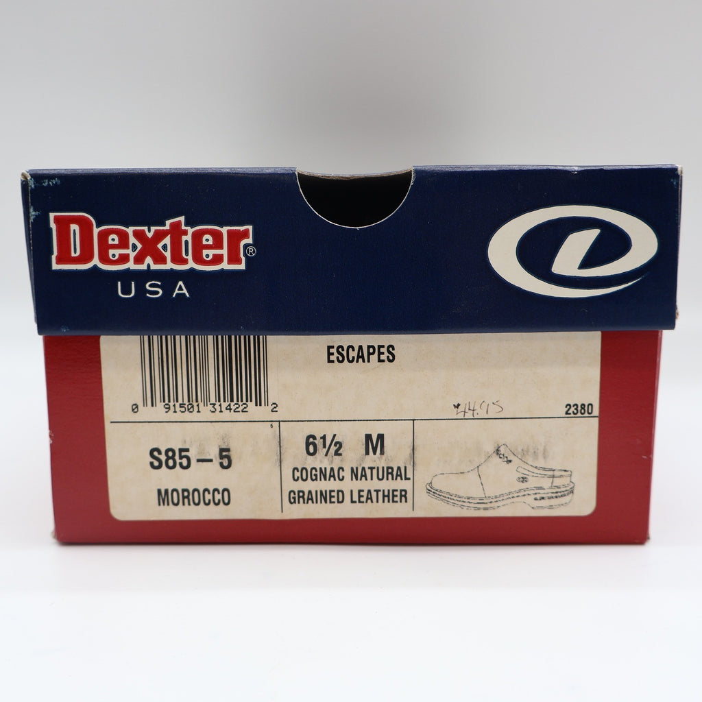 Dexter Escapes Mules Womens 6.5 Vintage Cognac Grained Leather Slip On Clogs - take2supply
